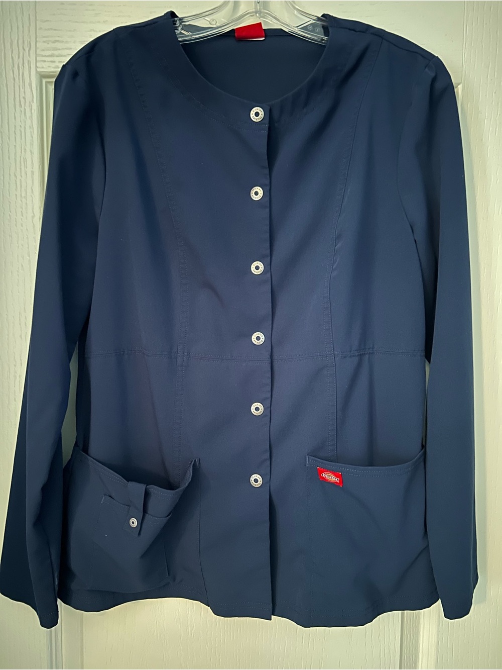 Dickies navy blue scrub jacket, M